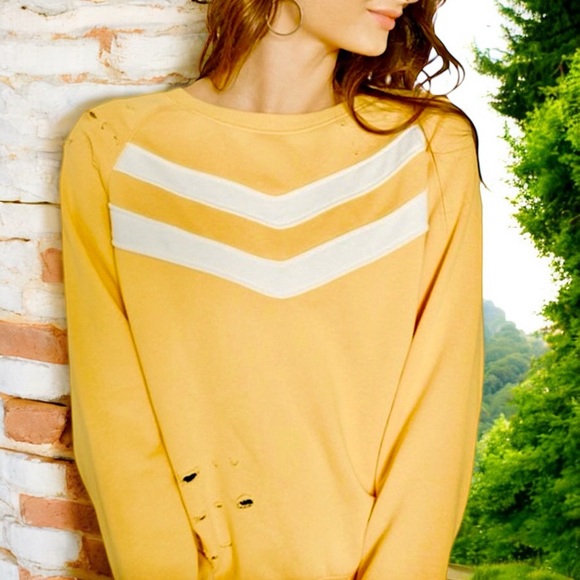 Forever 21 Distressed Chevron Sweatshirt - Picture 10 of 16